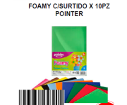 FOAMY CARTA SURTIDO X 10Pzs POINTER