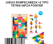 JUEGO ROMPECABEZA +2 TIPO TETRI PAQ 54Pzs POINTER