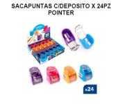 SACAPUNTAS C/DEPOSITO CJA 24UND POINTER