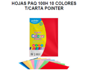 HOJAS DE 10 COLORES T/CARTA 100HOJAS POINTER